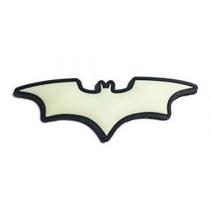 Empire Tactical USA Airsoft Morale Patch 1 The Batman Wings - Glow in The Dark - Comic Dark Knight Symbol PVC Morale Patch