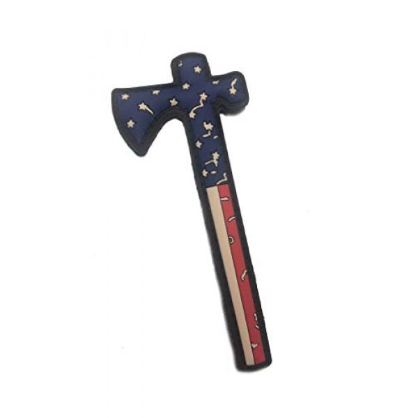 Empire Tactical USA Airsoft Morale Patch 1 The American patriot freedom tomahawk Morale patch 4" x 1.75" PVC hook/loop back