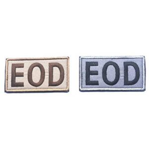 Tactical Embroidery Patch Airsoft Morale Patch 1 EOD Explosive Ordinance Disposal Tactical Embroidery Patch Hook & Loop Morale Patch Military Patch for Clothing Accessory Backpack Armband (2pcs)