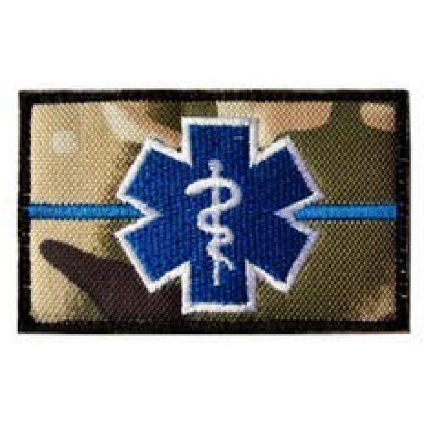 Tactical Embroidery Patch Airsoft Morale Patch 1 EMT Medic Star of Life Paramedic Tactical Embroidery Patch Hook & Loop Morale Patch Military Patch for Clothing Accessory Backpack Armband (color8)