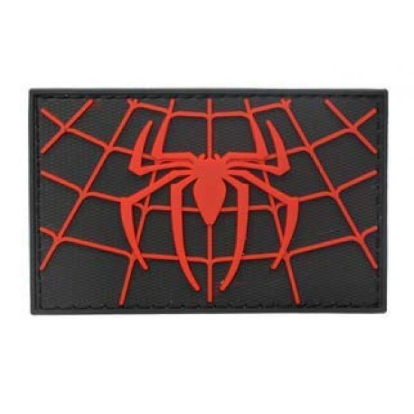 Tactical PVC Patch Airsoft Morale Patch 3 Spiderman Superhero PVC Military Tactical Morale Patch Badges Emblem Applique Hook Patches for Clothes Backpack Accessories