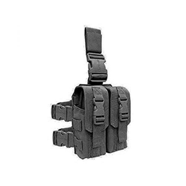 DBM IMPORTS Tactical Pouch 5 Black Molle Tactical Drop Leg 5.56 .223 MAG PALS Pouch Bag Holster Carrier