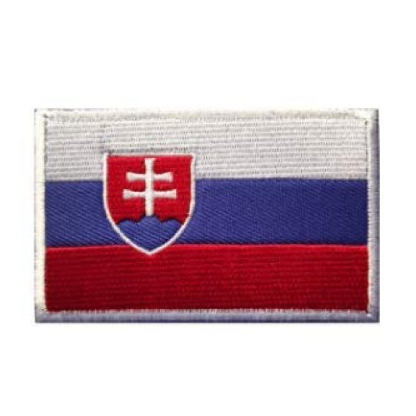 Tactical Embroidery Patch Airsoft Morale Patch 1 Slovakia Flag Embroidery Patch Military Tactical Morale Patch Badges Emblem Applique Hook Patches for Clothes Backpack Accessories