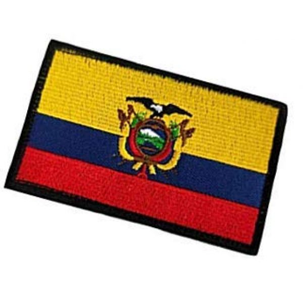 Embroidery Patch Airsoft Morale Patch 3 Ecuadorian Flag Patch Military Hook Loop Tactics Morale Embroidered Patch