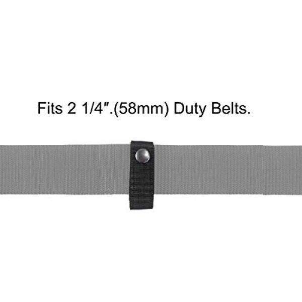 Aolamegs Tactical Pouch 7 Aolamegs (2 Pack Nylon Handcuff Strap Holder,Handcuff Case,Single Snap,Slide-On fits 2 1/4" in Belts,Black,