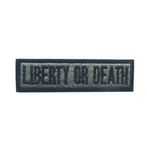 Embroidered Patch Airsoft Morale Patch 1 Liberty Or Death 3D Tactical Patch Military Embroidered Morale Tags Badge Embroidered Patch DIY Applique Shoulder Patch Embroidery Gift Patch