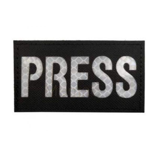 Tactical Embroidery Patch Airsoft Morale Patch 1 IR Press Infrared Reflective Tactical Embroidery Patch Hook & Loop Morale Patch Military Patch for Clothing Accessory Backpack Armband