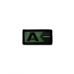 BASTION Airsoft Morale Patch 1 BASTION Morale Patches (Blood Type A Neg, ODG) | 3D Embroidered Patches with Hook & Loop Fastener Backing | Well-Made Clean Stitching | Military Patches for Tactical Bag, Hats & Vest