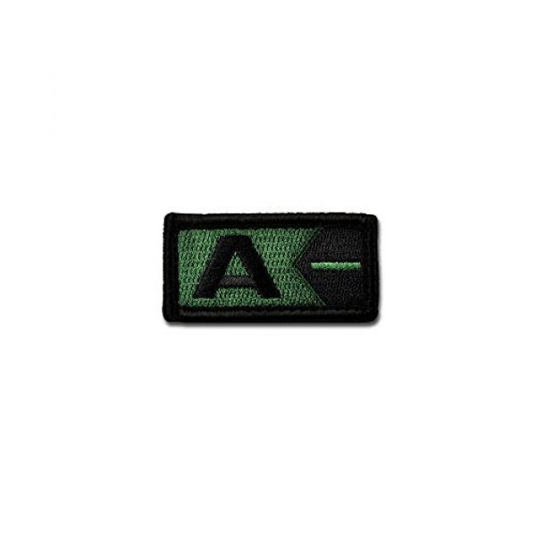 BASTION Airsoft Morale Patch 1 BASTION Morale Patches (Blood Type A Neg, ODG) | 3D Embroidered Patches with Hook & Loop Fastener Backing | Well-Made Clean Stitching | Military Patches for Tactical Bag, Hats & Vest
