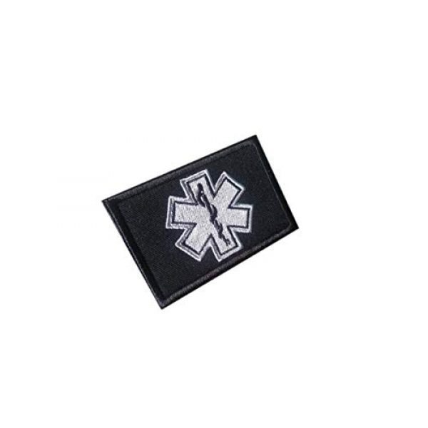 Tactical Morale Patch Airsoft Morale Patch 1 GG4 EMT Star of Life Tactical Morale Patch Hook Backing Gray Color