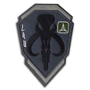 Embroidery Patch Airsoft Morale Patch 1 Star Wars Boba Fett Mandalorian Bantha Skull Military Hook Loop Tactics Morale Embroidered Patch (color3)