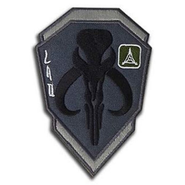 Embroidery Patch Airsoft Morale Patch 1 Star Wars Boba Fett Mandalorian Bantha Skull Military Hook Loop Tactics Morale Embroidered Patch (color3)