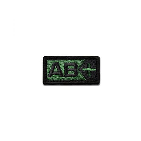BASTION Airsoft Morale Patch 1 BASTION Morale Patches (Blood Type AB Pos, ODG) | 3D Embroidered Patches with Hook & Loop Fastener Backing | Well-Made Clean Stitching | Military Patches for Tactical Bag, Hats & Vest