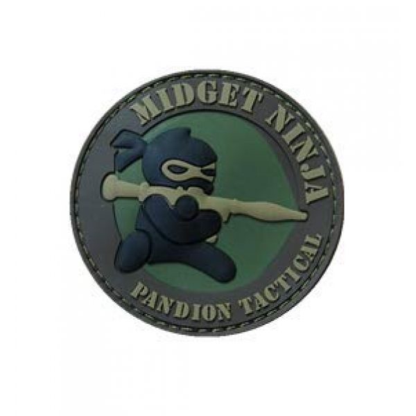 Tactical PVC Patch Airsoft Morale Patch 1 Midget Ninja Pandion Tactical PVC Military Tactical Morale Patch Badges Emblem Applique Hook Patches for Clothes Backpack Accessories