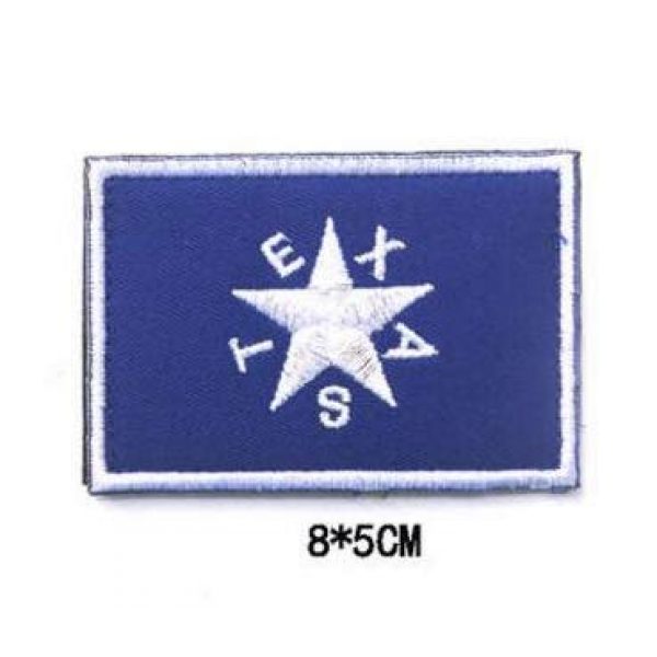 Tactical Embroidery Patch Airsoft Morale Patch 1 Texas Flag Tactical Embroidery Patch Hook & Loop Morale Patch Military Patch for Clothing Accessory Backpack Armband