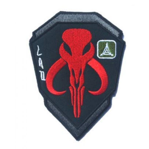 Embroidered Patch Airsoft Morale Patch 1 Mandalorian Skull Star Wars Boba Fetter 3D Tactical Patch Military Embroidered Morale Tags Badge Embroidered Patch DIY Applique Shoulder Patch Embroidery Gift Patch