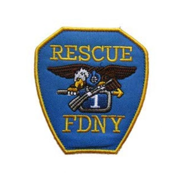 Tactical Embroidery Patch Airsoft Morale Patch 1 New York City Fire Department FDNY Rescue Tactical Embroidery Patch Hook & Loop Morale Patch Military Patch for Clothing Accessory Backpack Armband