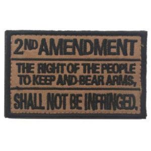 Tactical Embroidery Patch Airsoft Morale Patch 1 2nd Amendment The Right of The People to Keep Bear Arms Embroidery Patch Military Tactical Morale Patch Badges Emblem Applique Hook Patches for Clothes Backpack Accessories