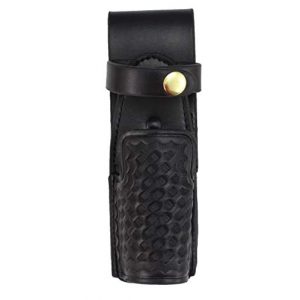 RYNO GEAR Tactical Pouch 1 RYNO GEAR Easy Access Collapsible Basket Weave Synthetic Leather Baton Holder Black