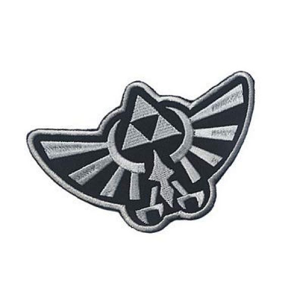 Embroidery Patch Airsoft Morale Patch 2 Zelda Hyrule Crest Wing Triforce Military Hook Loop Tactics Morale Embroidered Patch (color1)