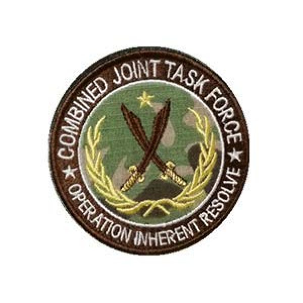 Tactical Embroidery Patch Airsoft Morale Patch 1 Combined Joint Task Force Operation Inherent Resolve Embroidery Patch Military Tactical Morale Patch Badges Emblem Applique Hook Patches for Clothes Backpack Accessories