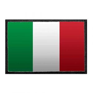 P PULLPATCH Airsoft Morale Patch 1 Italy Flag - Color | Hook and Loop Attach for Hats, Jeans, Vest, Coat | 2x3 in | by Pull Patch