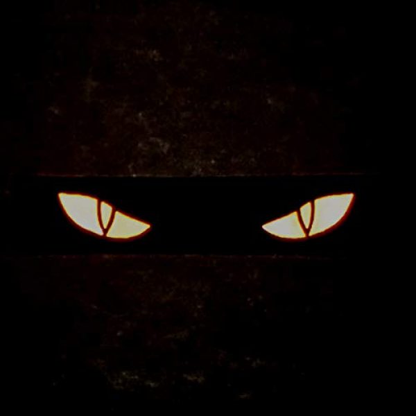 Tactical Freaky Airsoft Morale Patch 2 Reflective Scary Cat Eyes 1x5 GITD Eye Morale Tactical Touch Fastener Patch