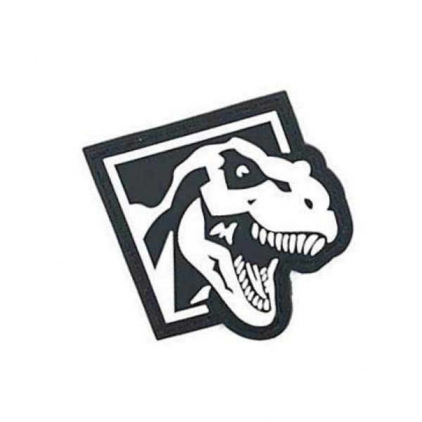 PVC PATCH Airsoft Morale Patch 3 Tyrannosaurus T-Rex Dinosaur Military Hook Loop Tactics Morale PVC Patch (color1)