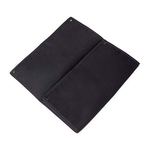 NBEADS Airsoft Morale Patch 3 NBEADS 1 Pc 22.64" Long Military Combat Morale Patch Holder, Black Foldable Loop Patch Panel for Badge Storage Display Armband Finishing Cloth Wall Showcase