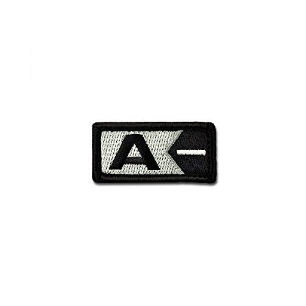 BASTION Airsoft Morale Patch 1 BASTION Morale Patches (Blood Type A Neg, BNW) | 3D Embroidered Patches with Hook & Loop Fastener Backing | Well-Made Clean Stitching | Military Patches for Tactical Bag, Hats & Vest