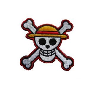 Tactical Embroidery Patch Airsoft Morale Patch 1 One Piece Luffy Straw Hat Pirate Jolly Roger Logo Tactical Embroidery Patch Hook & Loop Morale Patch Military Patch for Clothing Accessory Backpack Armband
