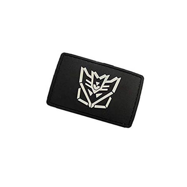 PVC PATCH Airsoft Morale Patch 3 Transformers Decepticons Logo Military Hook Loop Tactics Morale PVC Patch