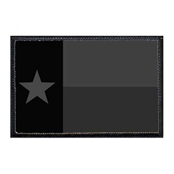 P PULLPATCH Airsoft Morale Patch 1 Texas State Flag - Blackout Morale Patch | Hook and Loop Attach for Hats, Jeans, Vest, Coat | 2x3 in | by Pull Patch