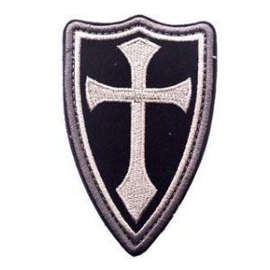 Tactical Embroidery Patch Airsoft Morale Patch 1 Cross Crusader Shield Navy Seal Devgru Tactical Embroidery Patch Hook & Loop Morale Patch Military Patch for Clothing Accessory Backpack Armband (color1)