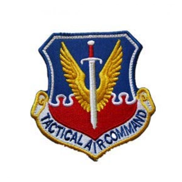 Tactical Embroidery Patch Airsoft Morale Patch 1 Tactical Air Command USAF TAC Vietnam War Era Sword Wings Tactical Embroidery Patch Hook & Loop Morale Patch Military Patch for Clothing Accessory Backpack Armband