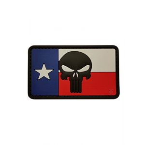 5ive Star Gear Airsoft Morale Patch 1 5ive Star Gear Texas Flag Punisher Morale Patch, Multi-Color, One Size