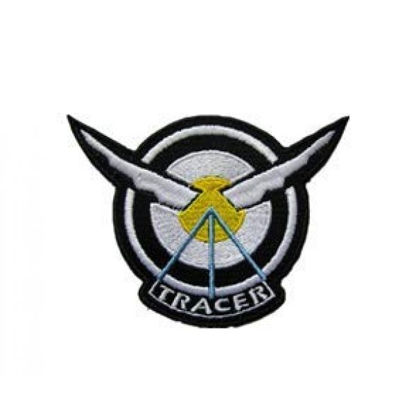 Tactical Embroidery Patch Airsoft Morale Patch 1 Overwatch Video Game Agent Tracer Logo Tactical Embroidery Patch Hook & Loop Morale Patch Military Patch for Clothing Accessory Backpack Armband