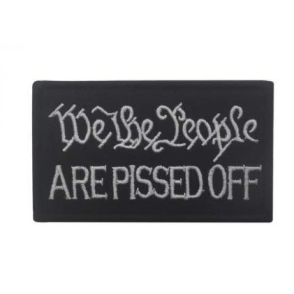 Tactical Embroidery Patch Airsoft Morale Patch 1 We The People are Pissed Off Tactical Embroidery Patch Hook & Loop Morale Patch Military Patch for Clothing Accessory Backpack Armband