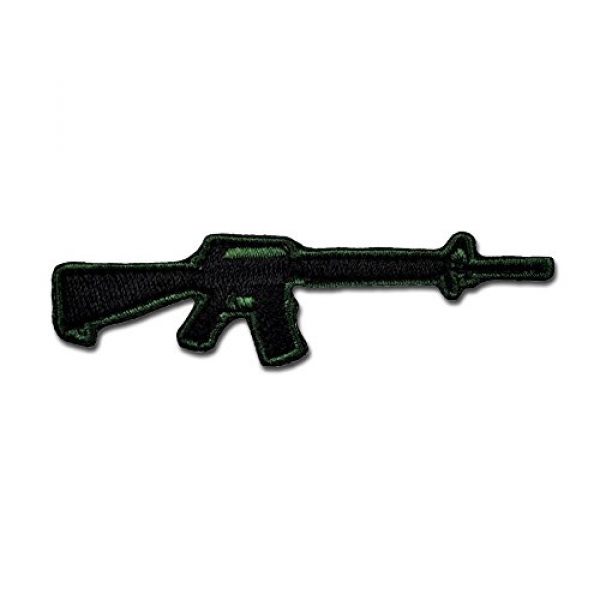 BASTION Airsoft Morale Patch 1 BASTION Morale Patches (A-Rifle, Green) | 3D Embroidered Patches with Hook & Loop Fastener Backing | Well-Made Clean Stitching | Military Patches Ideal for Tactical Bag, Hats & Vest