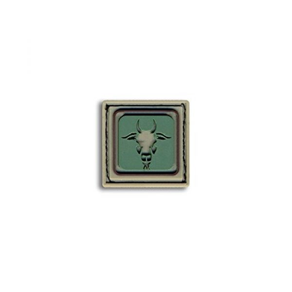 BASTION Airsoft Morale Patch 1 Bastion Tactical Combat Badge PVC Morale Patch Hook and Loop Patch - Capricorn Lite Grn