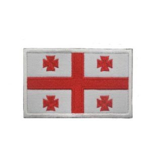 Tactical Embroidery Patch Airsoft Morale Patch 1 Georgian Flag Embroidery Patch Military Tactical Morale Patch Badges Emblem Applique Hook Patches for Clothes Backpack Accessories