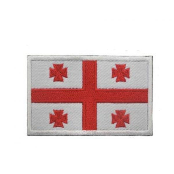 Tactical Embroidery Patch Airsoft Morale Patch 1 Georgian Flag Embroidery Patch Military Tactical Morale Patch Badges Emblem Applique Hook Patches for Clothes Backpack Accessories