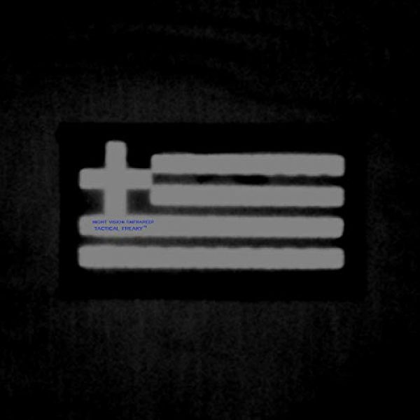 Tactical Freaky Airsoft Morale Patch 2 IR Multicam Greek Greece Flag Hellenic Hellas 3.5x2 Infrared IFF Tactical Morale Fastener Patch