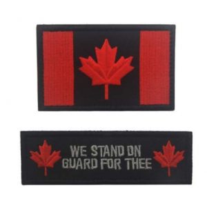 Tactical Embroidery Patch Airsoft Morale Patch 1 2pcs Canad Flag Embroidery Patch Military Tactical Morale Patch Badges Emblem Applique Hook Patches for Clothes Backpack Accessories