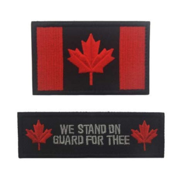 Tactical Embroidery Patch Airsoft Morale Patch 1 2pcs Canad Flag Embroidery Patch Military Tactical Morale Patch Badges Emblem Applique Hook Patches for Clothes Backpack Accessories