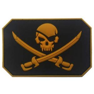 Tactical PVC Patch Airsoft Morale Patch 1 Pirate Jack Rackham Skull PVC Military Tactical Morale Patch Badges Emblem Applique Hook Patches for Clothes Backpack Accessories