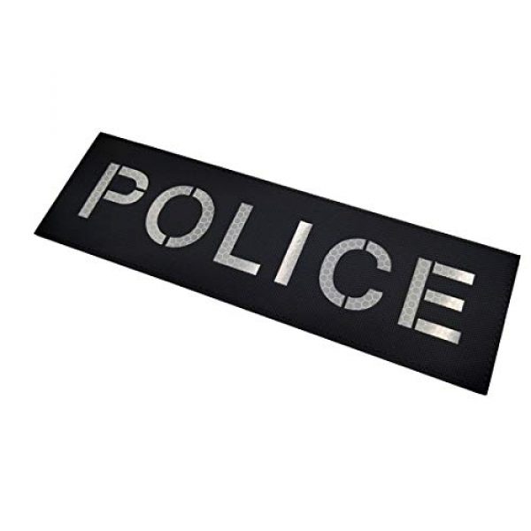 ODSP Airsoft Morale Patch 6 Ultra IR Reflective Police Patch, 10.4 x 3.15 inches Tactical Morale Fastener Hook and Loop Patches