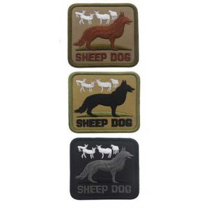 Tactical Embroidery Patch Airsoft Morale Patch 1 Sheep Dog Tactical Embroidery Patch Hook & Loop Morale Patch Military Patch for Clothing Accessory Backpack Armband (3pcs)