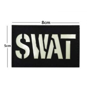 Tactical Embroidery Patch Airsoft Morale Patch 1 IR SWAT Infrared Reflective Tactical Embroidery Patch Hook & Loop Morale Patch Military Patch for Clothing Accessory Backpack Armband