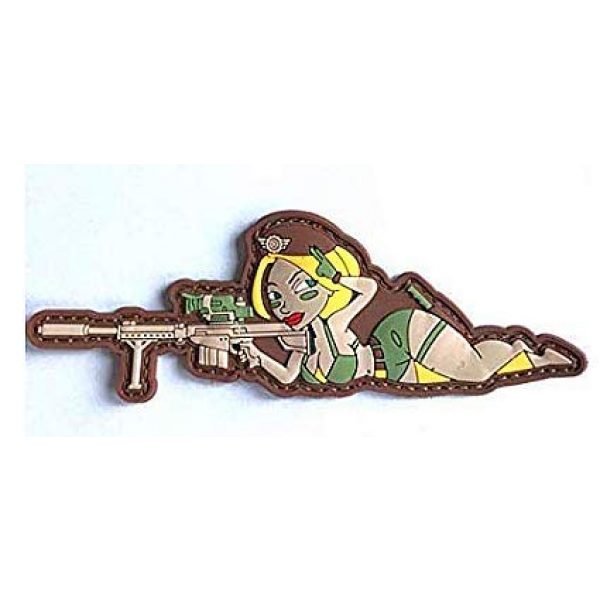 PVC PATCH Airsoft Morale Patch 1 WW 2 Sexy Special Ops Pin up Girl Military Hook Loop Tactics Morale PVC Patch (color2)